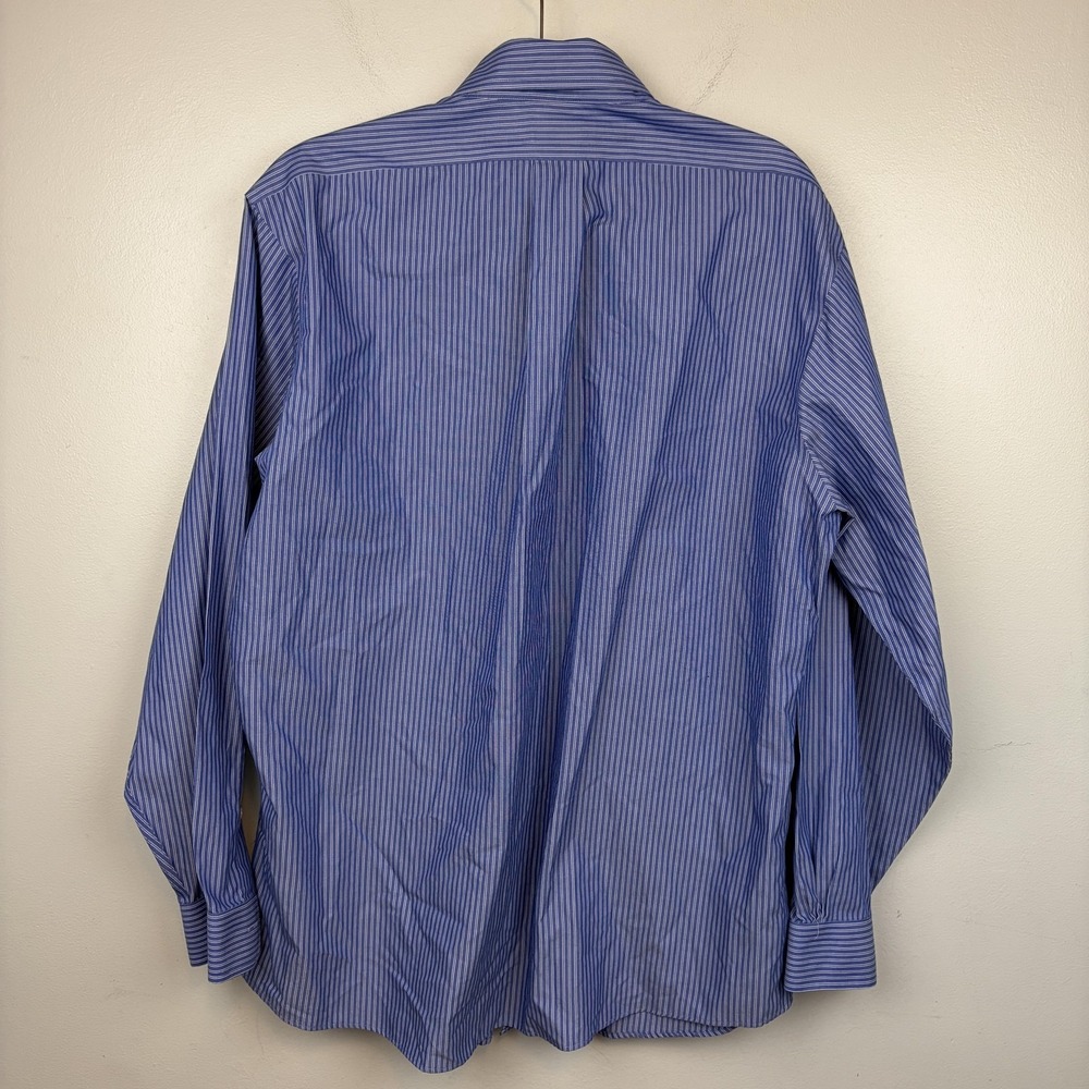 Brooks Brothers Shirts Mens 17 34/35 17-4/5 Blue Red Non Iron Cotton Dress Lot - Picture 8 of 13